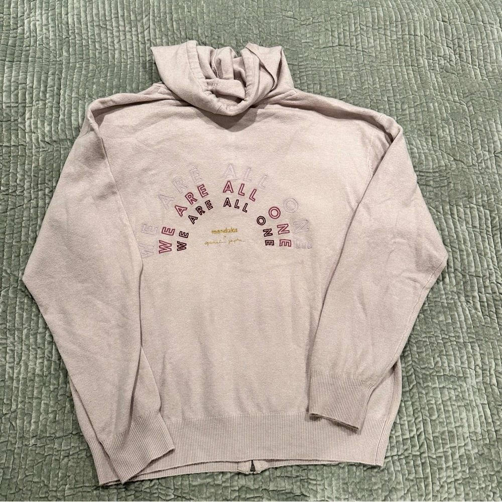 Spiritual Gangster Light Mauve Zip-Up Hoodie Sweater - Picture 3 of 3